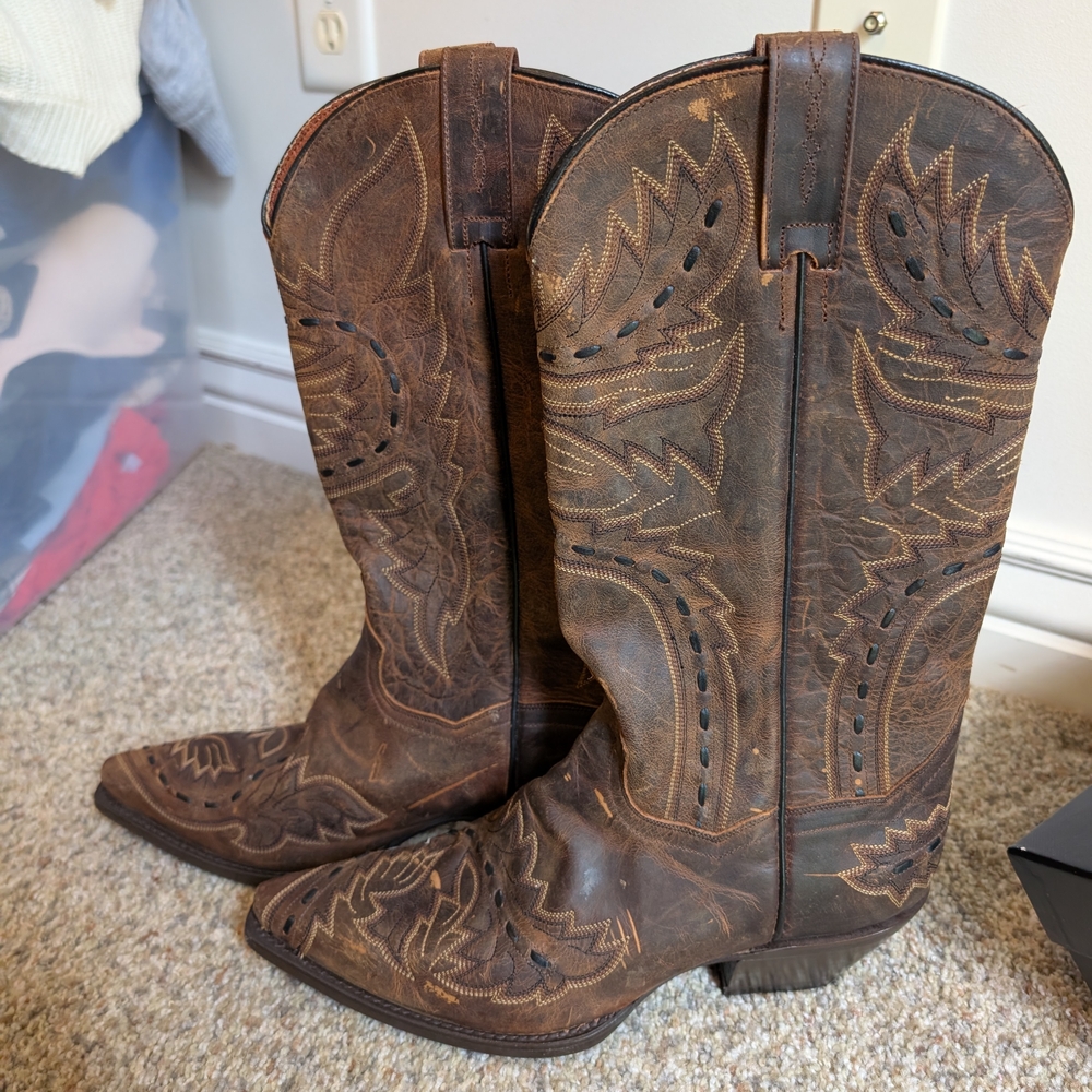 Dan Post Leather Cowboy Boots